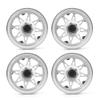 4pcs 2.2inch Aluminum Alloy RC Wheel Hubs for 1/10 Scale RC Car, CNC Machined Replacement Hub for SCX10 RR10 90048 with Enhanced Stability and Durability (Silver) view 1