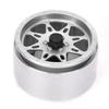 4pcs 2.2inch Aluminum Alloy RC Wheel Hubs for 1/10 Scale RC Car, CNC Machined Replacement Hub for SCX10 RR10 90048 with Enhanced Stability and Durability (Silver) view 2