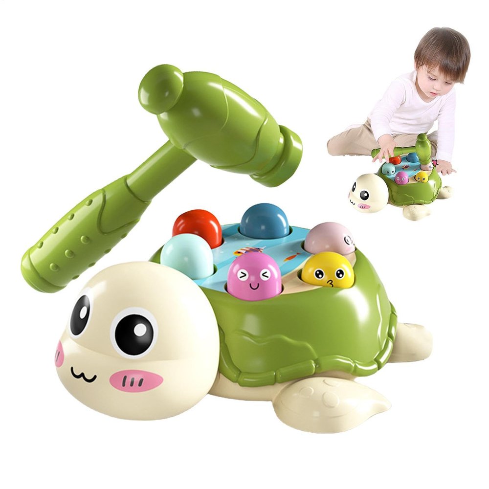 Mole Hammering Game for Kids - Turtle Shape Interactive Fun Cute,Table Game Whacking Toy | for Boys Girls Children Birthday Christmas New Year Preschool Kindergarten