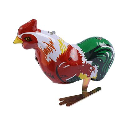 Alomejor Retro Rooster Toy, Clockwork Jumping Chicken Toy with Adorable Rooster Imagery, for Kids Playtime Fun