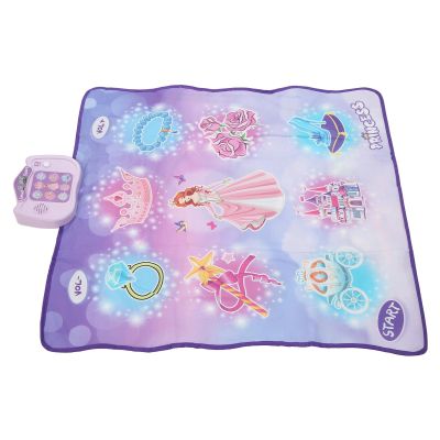 Alomejor LED Dance Challenge Mat, Interactive Electronic Music Dance Pad with Flash Mode for Children, Anti Slip PEVA Material, Size 88 x 84cm