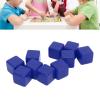 Cosiki 16mm Dice Set, 48 Pieces White Acrylic DIY Dice Cubes, Board Game with Storage Bag, Ideal for Classroom Teaching Math Learning Party Fun (Blue) view 4
