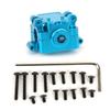 Aluminum Alloy RC Gearbox Upgrade Parts, Wireless Remote Control Gear Box for WL 1/28 K969 K989 P929 Car, Lightweight Durable RC Accessory with Screws and L Wrench (Blue K989-24B) view 1