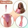 Colaxi 1:64 Scale Bikini Woman Miniature Figure Diorama Small Layout Prop Collections Micro Landscape Decor Miniature Scene Figurine, Pink view 3