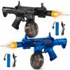 2-Pack Electric Water Gun, Automatic Squirt Gun with Water Spray Sound and Led Light, Leak-Proof Rechargeable Water Pistol for Summer Outdoor Pool Beach Toys for Ages 13+ (Transparent Grey and Blue) view 1