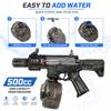 2-Pack Electric Water Gun, Automatic Squirt Gun with Water Spray Sound and Led Light, Leak-Proof Rechargeable Water Pistol for Summer Outdoor Pool Beach Toys for Ages 13+ (Transparent Grey and Blue) view 4