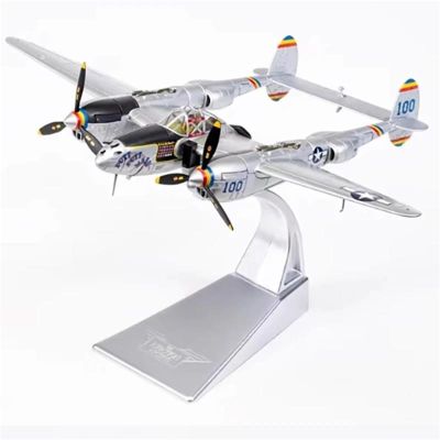 Miniature Scale Diecast 1 72 Scale P-38L Lightning Fighter Aircraft Model Decoration Souvenir Gifts Flying Toy Game Kits