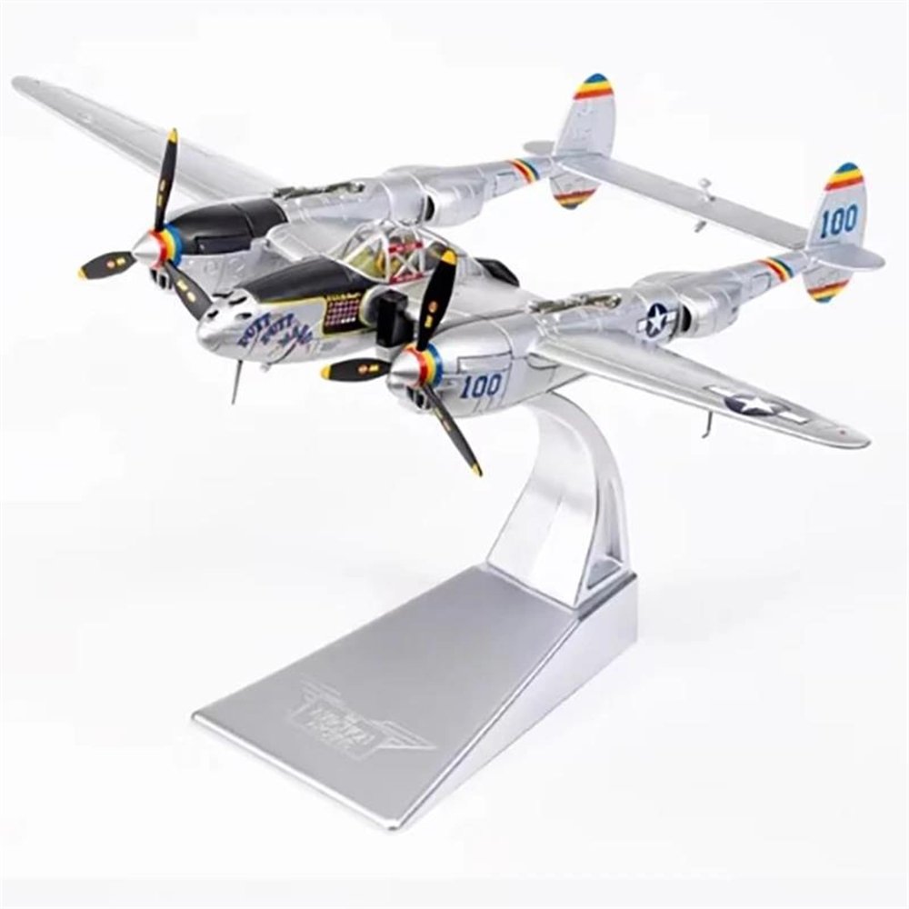 Miniature Scale Diecast 1 72 Scale P-38L Lightning Fighter Aircraft Model Decoration Souvenir Gifts Flying Toy Game Kits