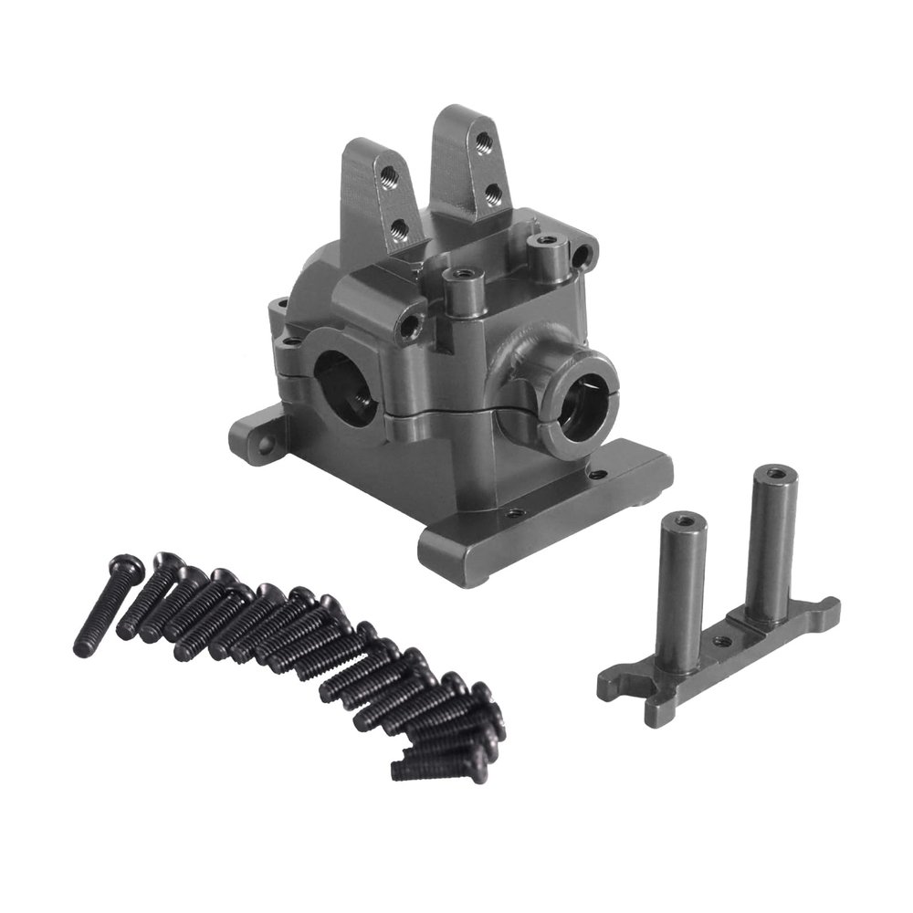 6061 Aluminum Front Gearbox Housing Differential Case for MJX for HG 14209 14210 14211 14301 14302 14303 1/14 RC Car Metal Upgrade Parts (Titanium)
