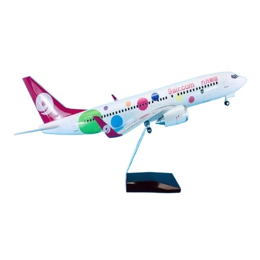 ALHROEUO Miniature Scale 1 85 for B737-800 ABS Die-Casting Airplane Model with Wheels & Led Light Souvenir Flying Toy Game Kits