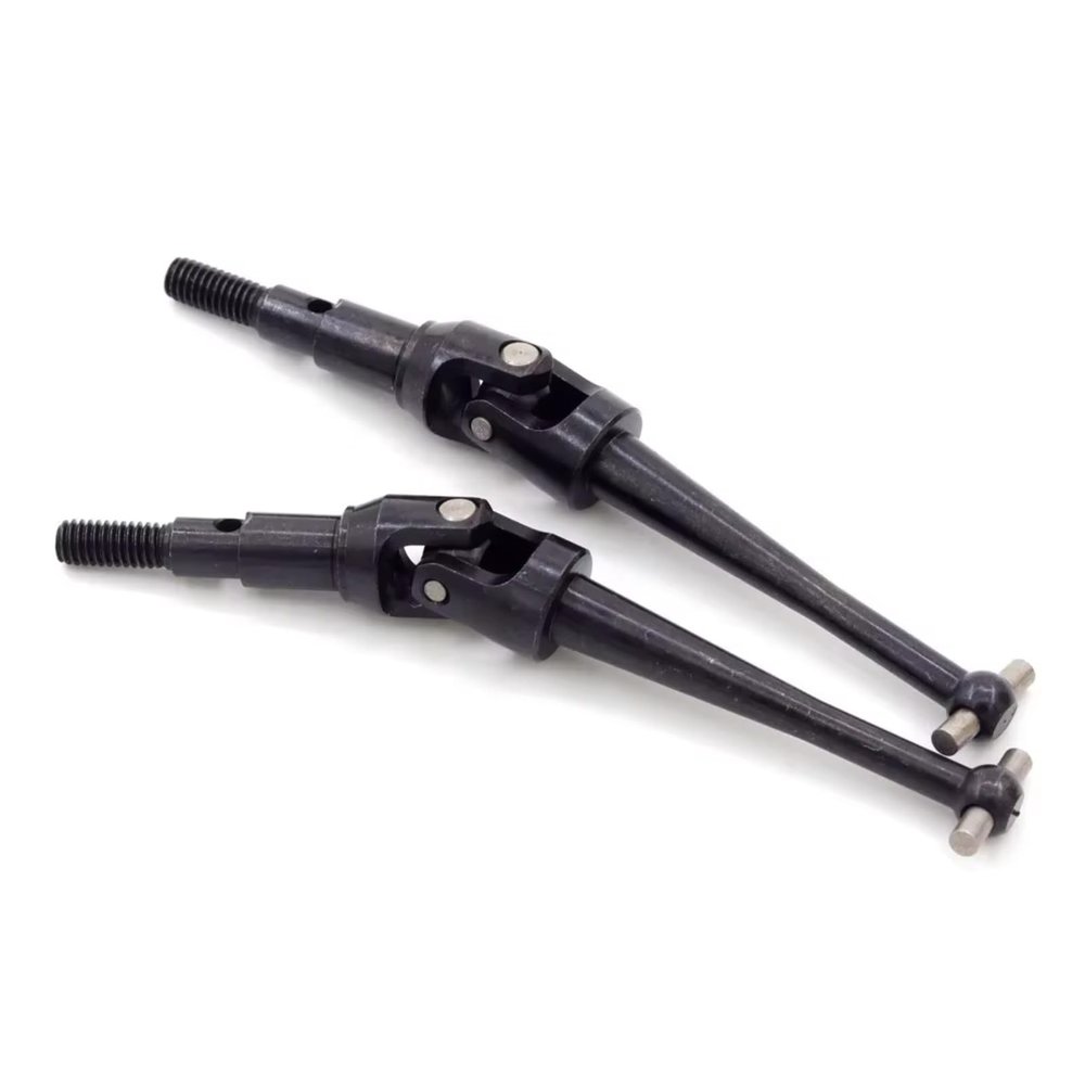 2Pcs 83mm Steel CVD Universal Joint Drive Shafts M4 Thread for MJX for HG 1/14 14209 14210 for 1/16 16207 16208 RC Car Upgrade Parts (Black)