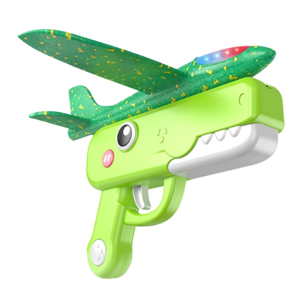 Foam Airplanes for Kids - Cool Built-in Light Dinosaur Design - Airplanes for Kids | for Basket Stocking Birthday Christmas Valentines Party Outdoor Outside