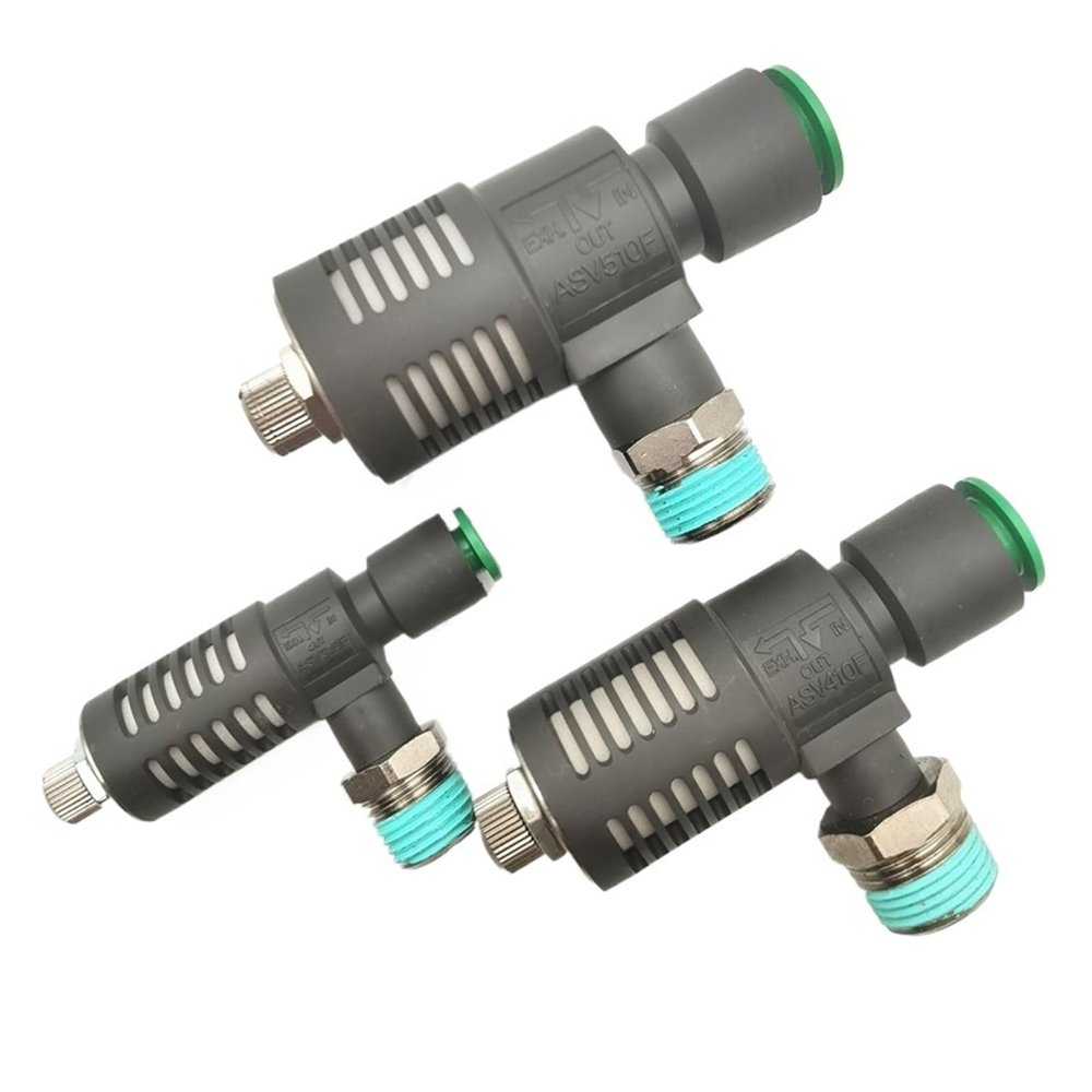 1PCS exhaust valve with throttling muffler ASV310F ASV410F ASV510F-01-02-03-04-06S-08S-10S-12S(ASV310F-02-06S)