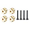 4PCS Hex Wheel Hub Adapters with Brass Counterweight Conversion Compatible with 1/18 Kyosho Jimny RC Crawler Car view 1
