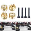 4PCS Hex Wheel Hub Adapters with Brass Counterweight Conversion Compatible with 1/18 Kyosho Jimny RC Crawler Car view 4