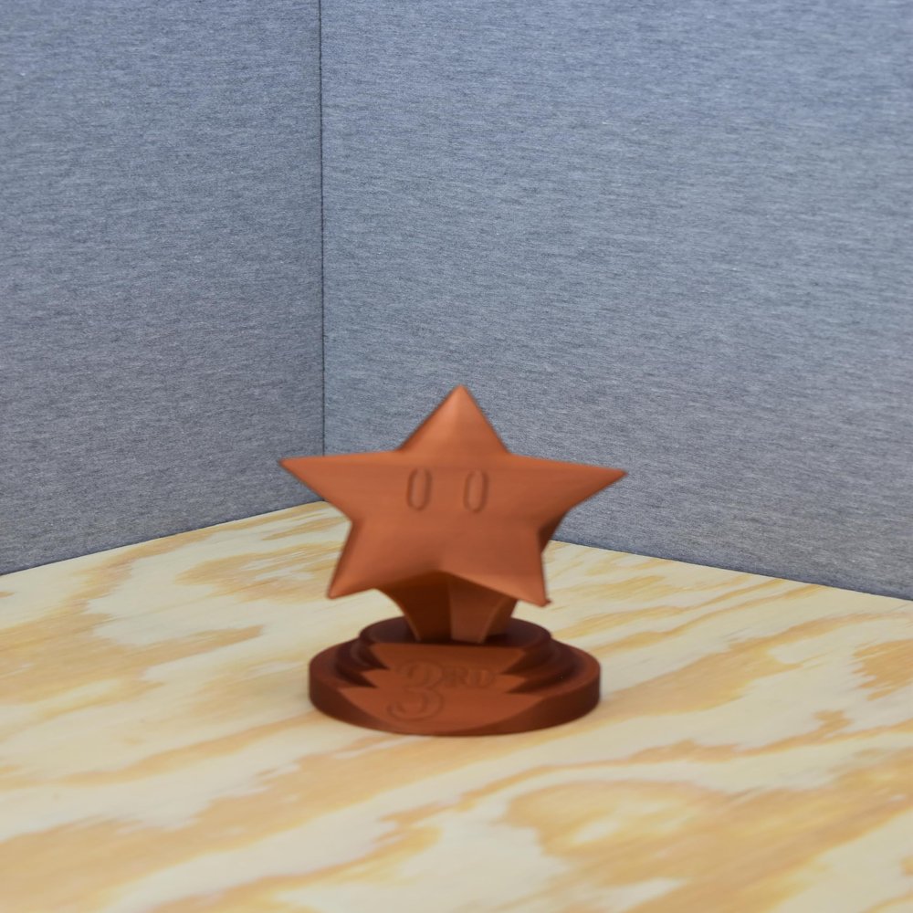 3D Printed Mari0 Racing Trophy Set - Gold, Silver, Bronze - 6 Inch Collectible Display Award (Third Place)