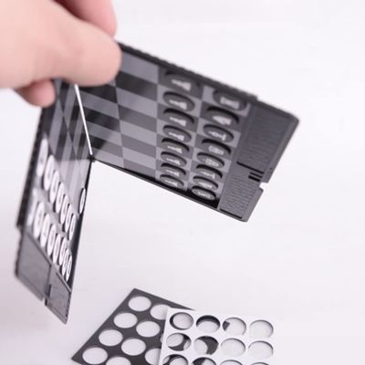 Tbest Magnetic Travel Chess Set Folding Magnetic Chess Board with Pieces Portable Travel Board Game Sets 16x16cm 32 Pieces