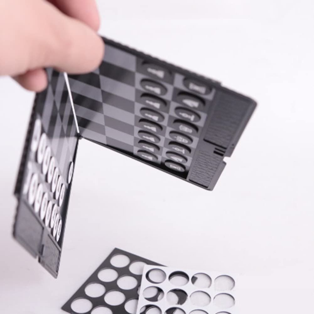Tbest Magnetic Travel Chess Set Folding Magnetic Chess Board with Pieces Portable Travel Board Game Sets 16x16cm 32 Pieces