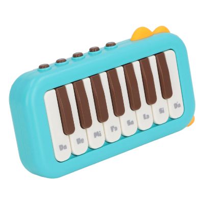 Alomejor Kids Piano Keyboard, Miniature 15 Keys Portable Electronic Piano for Beginners, with Various Tones for Indoor Outdoor Musical Play (Blue)