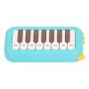 Alomejor Kids Piano Keyboard, Miniature 15 Keys Portable Electronic Piano for Beginners, with Various Tones for Indoor Outdoor Musical Play (Blue) view 2