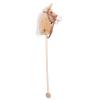 Alomejor Kids Stick Horse Toy, Soft Plush Head with Stable Sliding Wheels, Perfect Children (Yellow) view 2