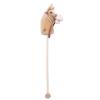 Alomejor Kids Stick Horse Toy, Soft Plush Head with Stable Sliding Wheels, Perfect Children (Yellow) view 3