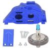 57T Steel Gear Gearbox Housing Set, Aluminum Alloy Dark Blue for 1/10 VORTEKS Big Rock - Durable Construction, Easy Installation for RC Cars (Sky Blue) view 1