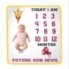Future Tailgater Collegiate Licensed Baby Milestone Photo Prop Blanket (Arizona State Sun Devils) view 1
