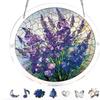 Acrylic Jigsaw Puzzle Suncatcher-Waterfall, Stained Glass Window Hanging, Home Decor Creative Mom Gifts, Birthday Gifts for Women,Wife, Sisters, Aunt, Besties(4-violet Garden Grace,1-S(7.4x7.4 IN)) view 1