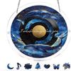 Acrylic Jigsaw Puzzle Suncatcher-Stained Glass Tree, Stained Glass Window Hanging, Home Decor Creative Mom Gifts, Birthday Gifts for Women,Wife, Sisters, Aunt, Besties(Galactic Whale Dream,M(8.2in)) view 1