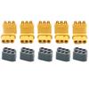10-Piece 3.5mm 3-Core T-Plug Connector Set with Protective Covers for RC Models 5 Male/Female Pairs view 1