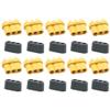10-Piece 3.5mm 3-Core T-Plug Connector Set with Protective Covers for RC Models 5 Male/Female Pairs view 3