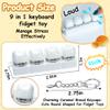 2 PCS Cute Keyboard Fidget Toy, Bread Shape Keyboard Fidget Keychain 4-in-1 Keyboard Decompression Button Finger Clicker Toys, Portable Tactile Button Sensory Fidget Toys Stress Relief Gifts (W-Bread view 3