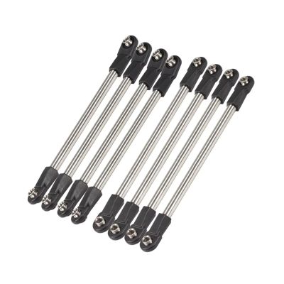 Adjustable Pull Rod for SCX10 D90 TF2 1/10 8Pcs Steel 275mm Wheelbase Chassis Links Set with Straight Angled M4 Rod Ends RC Crawler Accessories
