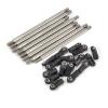 Adjustable Pull Rod for SCX10 D90 TF2 1/10 8Pcs Steel 275mm Wheelbase Chassis Links Set with Straight Angled M4 Rod Ends RC Crawler Accessories view 3