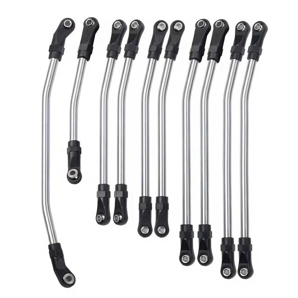 Adjustable Pull Rod for Axial for SCX10 II 90046 1/10 Stainless Steel Link Rod Linkage 313mm Wheelbase RC Crawler Car Upgrade Parts