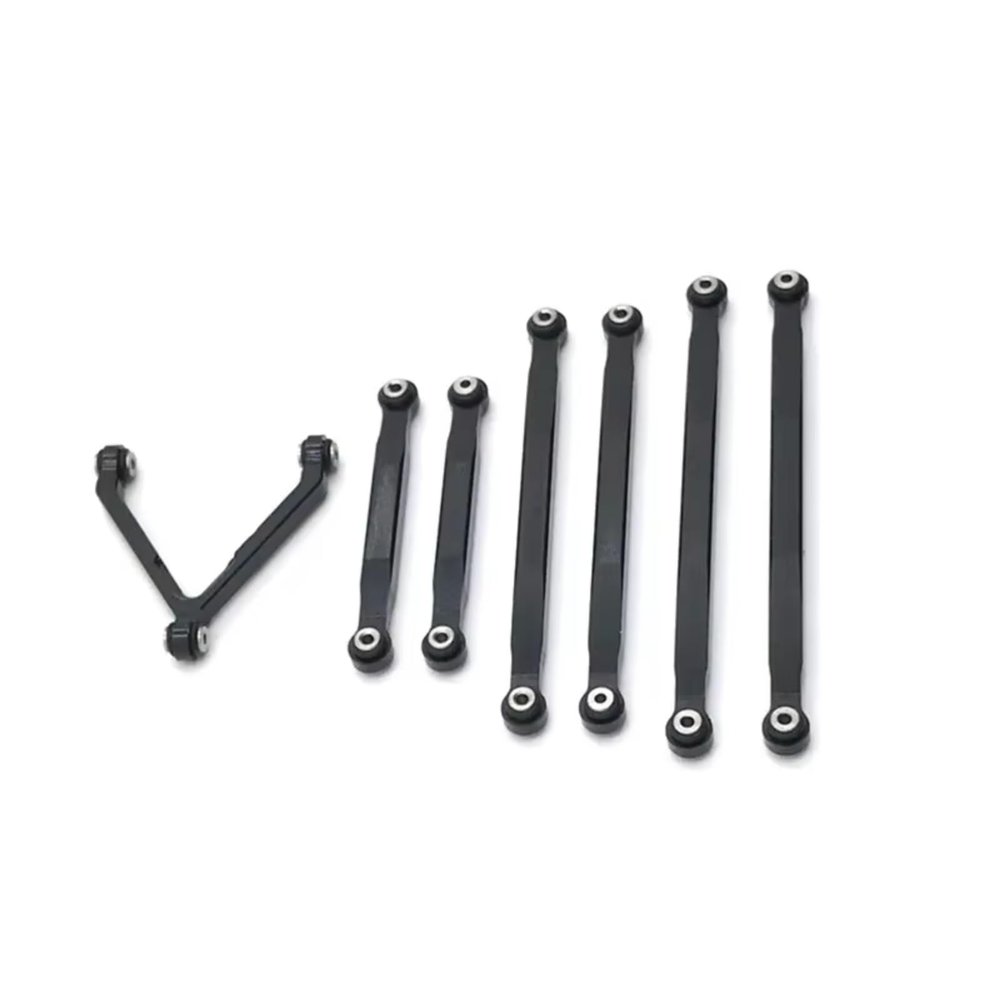 Adjustable Pull Rod for Axial for SCX24 90081 4WD for Mini for Climbing Car Metal All Pull Rod Upgrade and Modification Parts Accessories(Black)