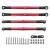 Adjustable Pull Rod for ARRMA 1/8 for KRATON for Outcast 6S Aluminum Alloy Front and Rear Steering Linkage Set Upgrades Part AR330230(Red) view 1