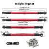 Adjustable Pull Rod for ARRMA 1/8 for KRATON for Outcast 6S Aluminum Alloy Front and Rear Steering Linkage Set Upgrades Part AR330230(Red) view 2
