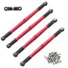 Adjustable Pull Rod for ARRMA 1/8 for KRATON for Outcast 6S Aluminum Alloy Front and Rear Steering Linkage Set Upgrades Part AR330230(Red) view 3