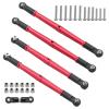 Adjustable Pull Rod for ARRMA 1/8 for KRATON for Outcast 6S Aluminum Alloy Front and Rear Steering Linkage Set Upgrades Part AR330230(Red) view 4
