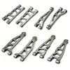 Aluminum Upgrade Parts Set for ARRMA 1/16 Mini Kraton 3S, Front/Rear Upper/Lower Arm, Gearbox Cover, Wing, Steering Link (Titanium Front/Rear Upper/Lower Arm Set) view 1