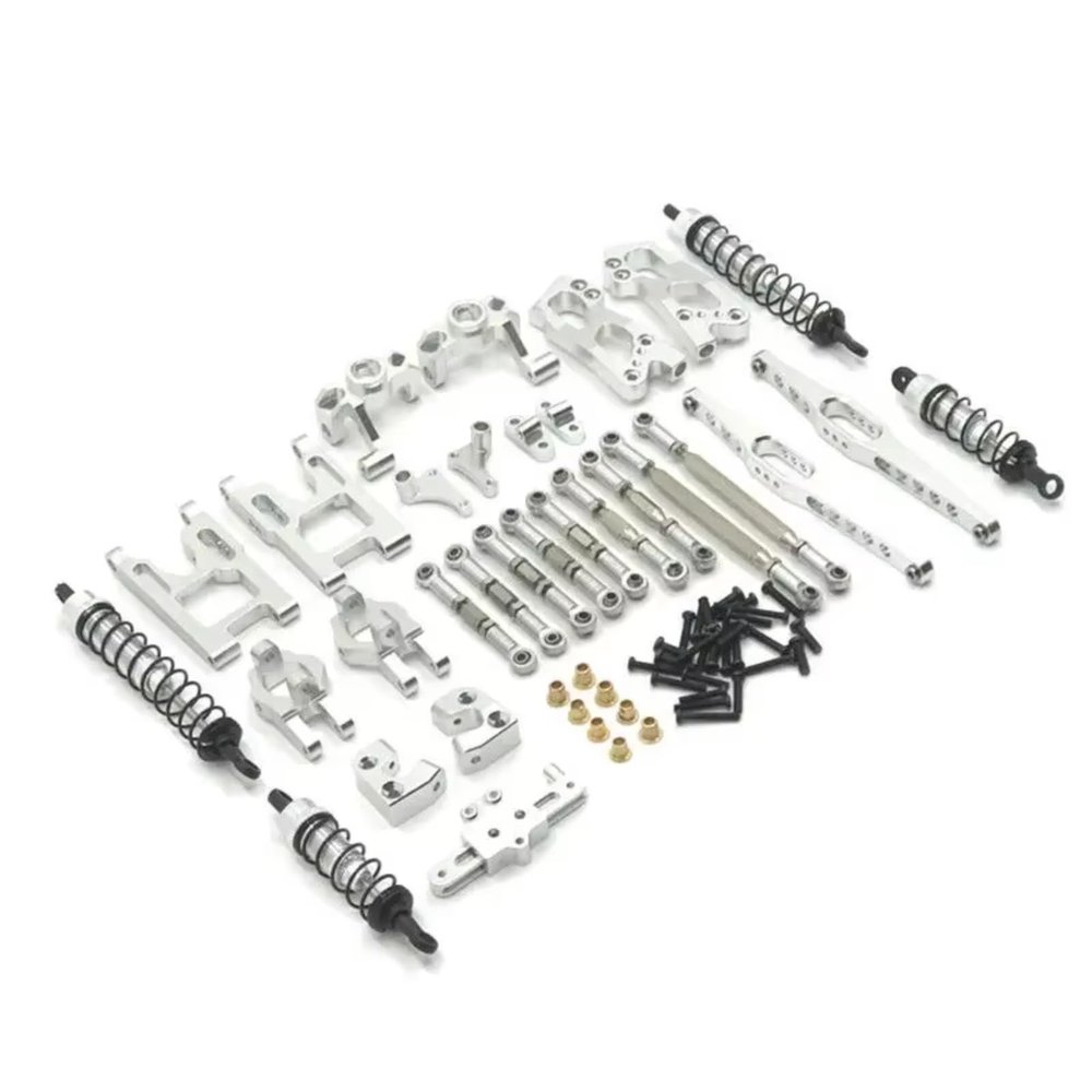 RC Car Accessories for Wltoys 12427 12428 12423 FY-03 1/12 Steering Cup for Swing Arm Body Rod Shock Absorber RC Car Upgraded Spare Parts(Silver)
