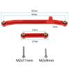 Adjustable Pull Rod for Axial 1/24 for SCX24 for Deadbolt C10 for JLU for Gladiator for Bronco Metal Steering Link Rod with Ball End RC Crawler Car(Red,A) view 2