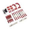 Adjustable Pull Rod for WPL C14 C24 C24-1 C54 1/16 Metal Chassis Link Rod Pull Mount Shock Absorber Drive Shaft Set RC Car Upgrade Parts(Red) view 1