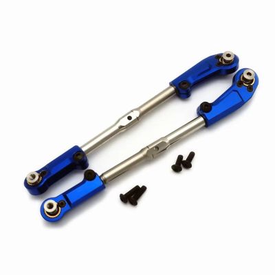 Adjustable Pull Rod for Arrma 1/8 for Kraton for Outcast for Notorious for Talion Adjustable Turnbuckle Tie Rod Steering Link with Aluminum Ends(Blue)