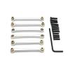 Adjustable Pull Rod for Wltoys 144016 144018 Metal Steering Link Rod Tie Linkage Set Remote Controls Car Upgrade Parts Accessories(Silver) view 1
