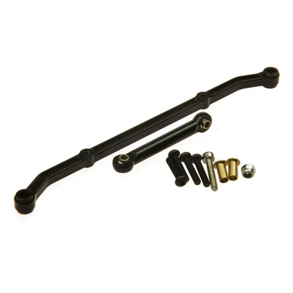 Adjustable Pull Rod for Axial for SCX10 1/10 Aluminum Steering Linkage Link Arm RC for Rock Crawler Car Upgrade Accessories(Black)