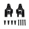 Aluminum C-Hubs Caster Blocks with Kingpin Screws for MN MN128 MN86 for G500 1/12 RC Crawler Metal Upgrade Parts (Black) view 1
