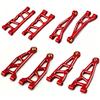 Aluminum Upgrade Parts Set for ARRMA 1/16 Mini Kraton 3S, Front/Rear Upper/Lower Arm, Gearbox Cover, Wing, Steering Link (Red Front/Rear Upper/Lower Arm Set) view 1